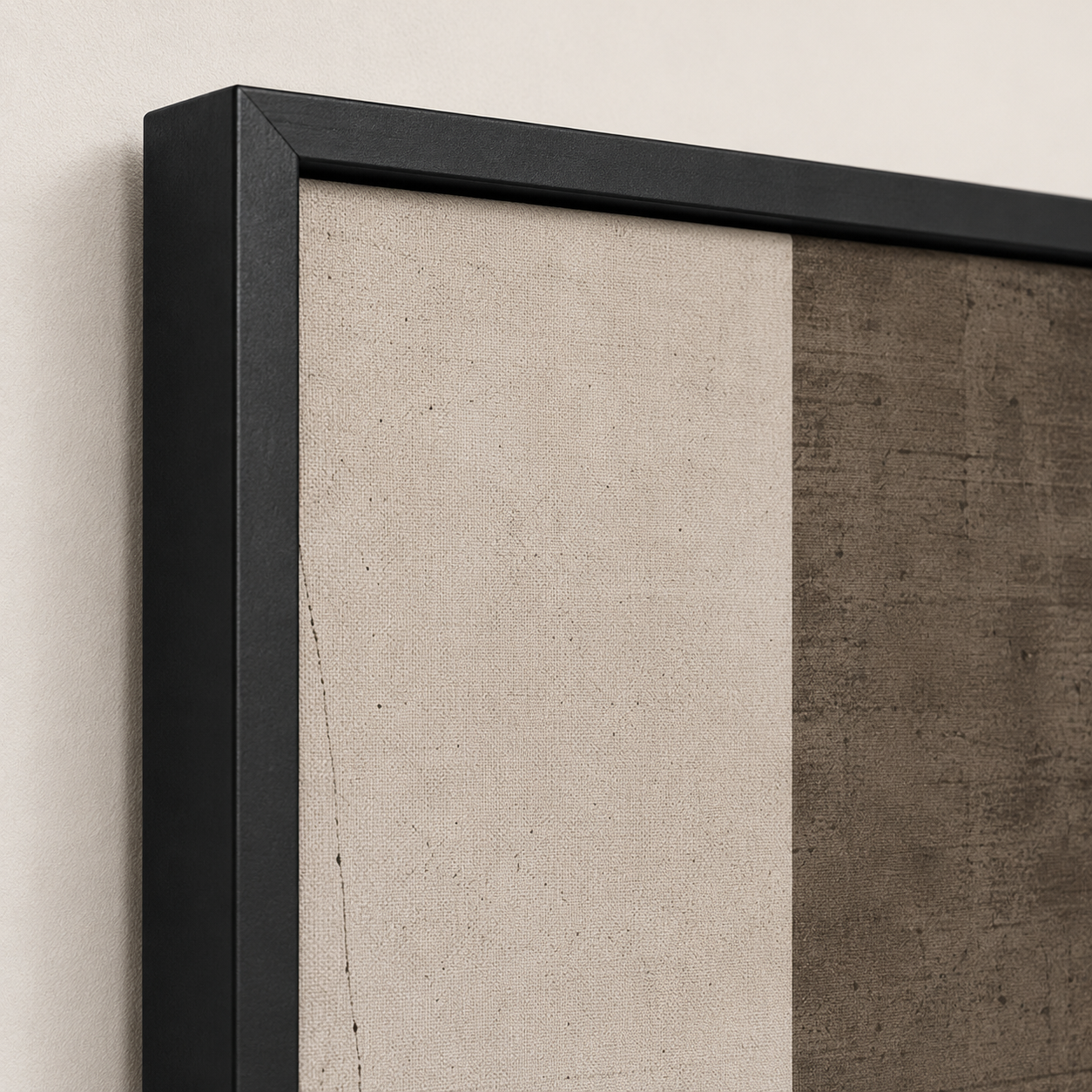 Modern Abstract Geometric Wall Art Set of 3 – Framed Canvas Prints | Minimalist Brown & Beige Wall Decor (30 × 40 cm / 12 × 16 in)