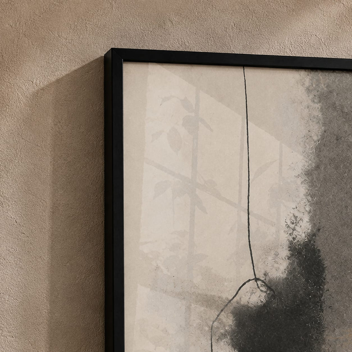 Abstract Wall Art Set of 3 – Black Framed Neutral Prints | 30 × 40 cm