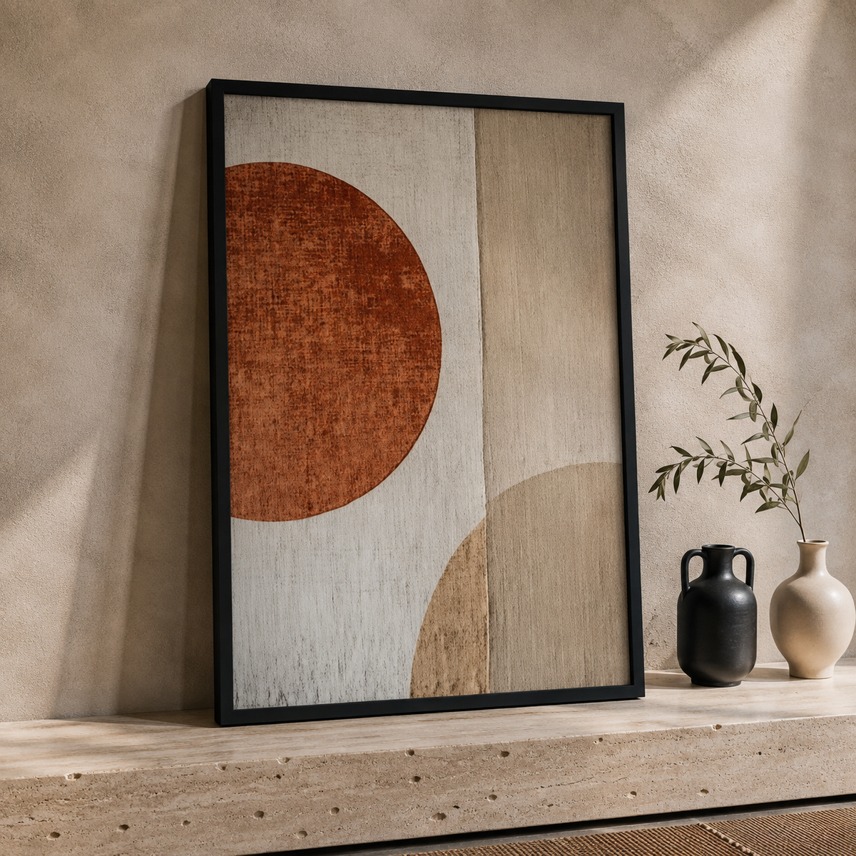 Terracotta Abstract Wall Art Set of 2 – 30x40 cm