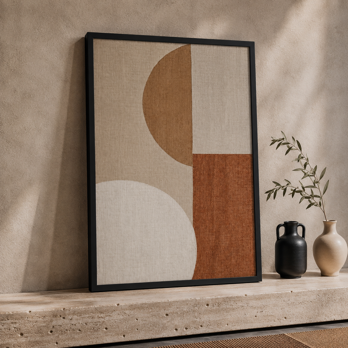 Terracotta Abstract Wall Art Set of 2 – 30x40 cm