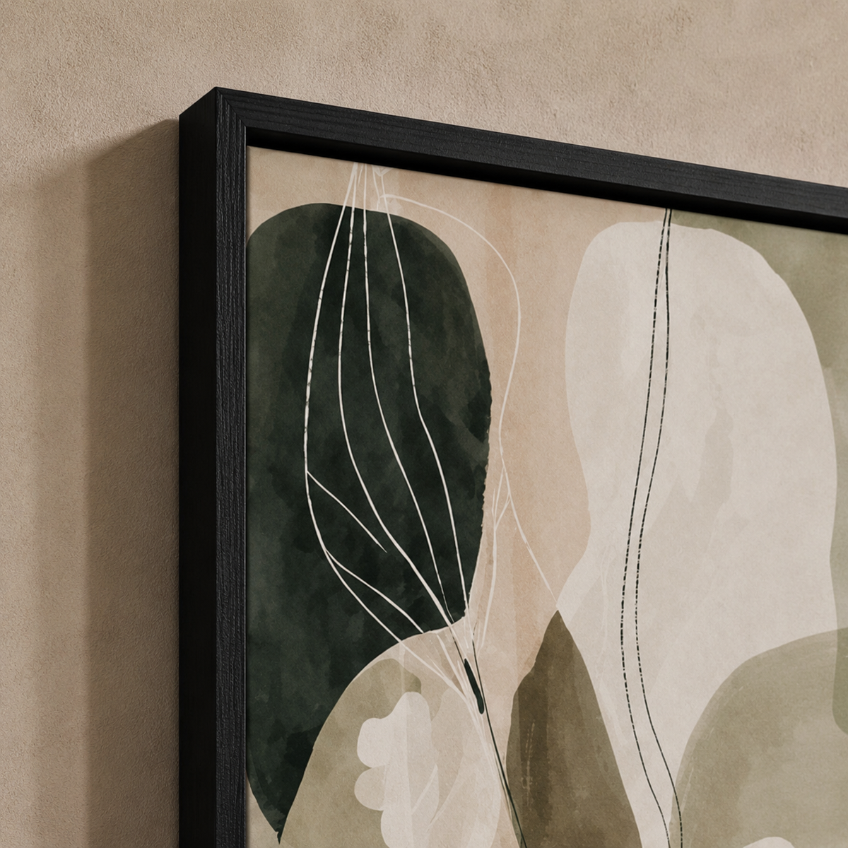 Sage Green Botanical Abstract Wall Art Set of 2 – 30x40 cm