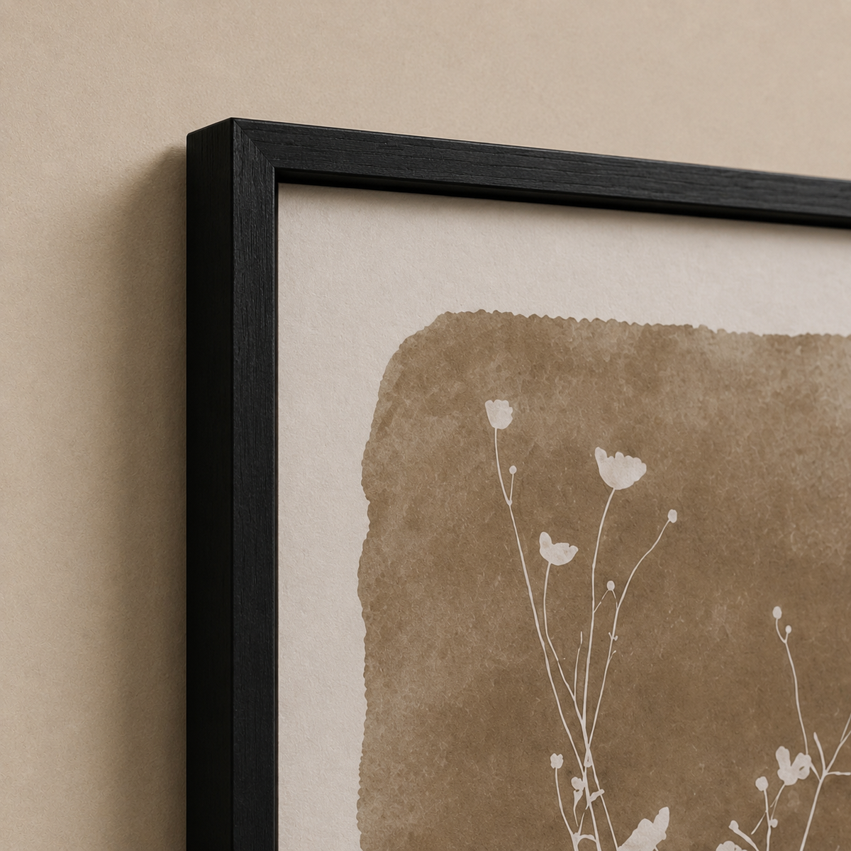 3-Piece Botanical Wall Art Set 30×40 cm – Neutral Beige Floral Prints